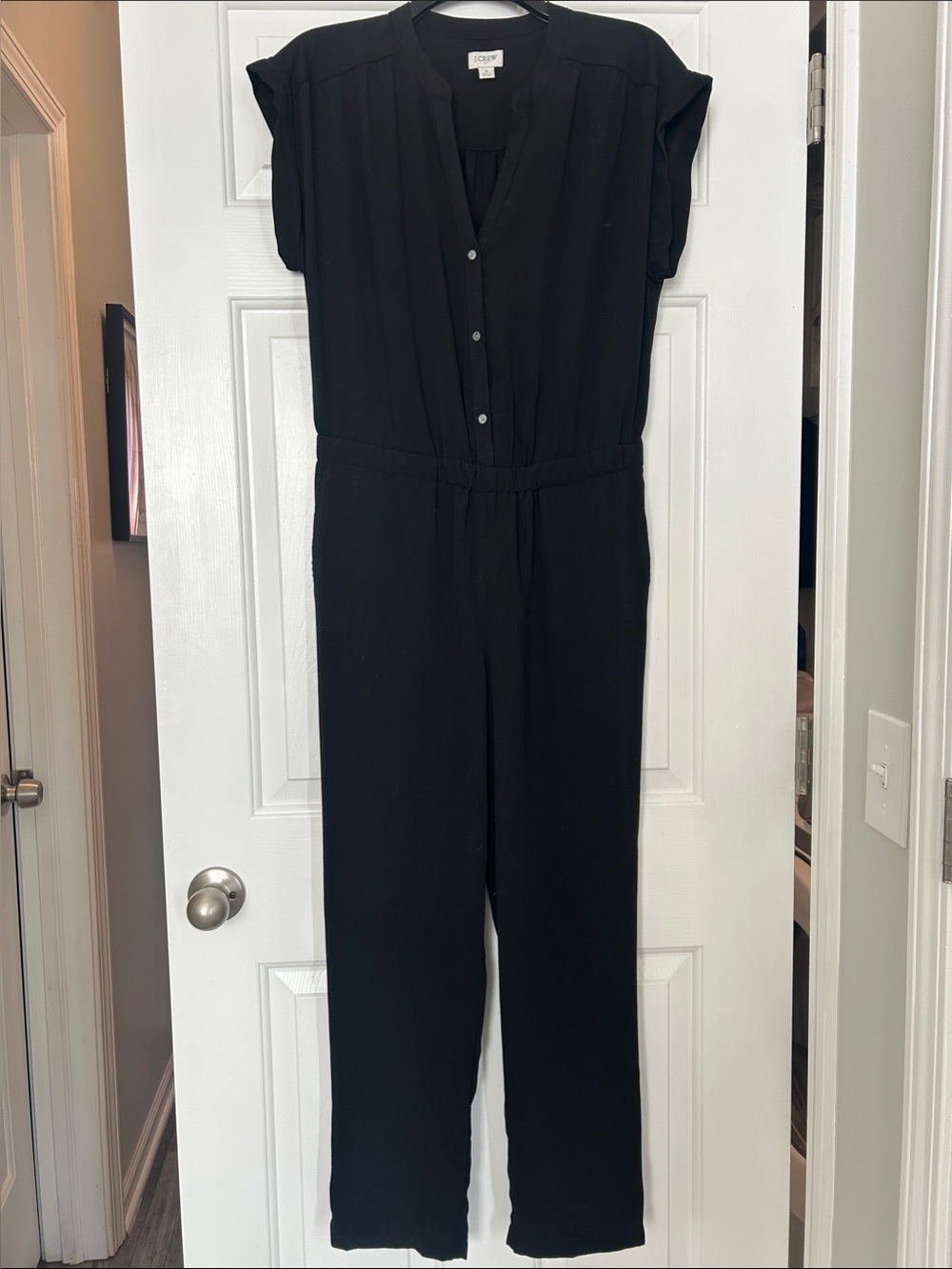 Jcrew Black Short Sleeve Jumpsuit